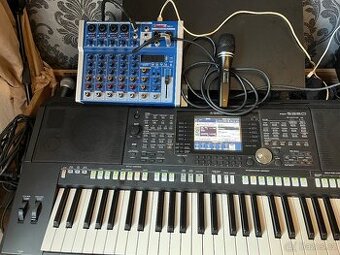 Yamaha psr s 950 + mixážní pult audio desing + mikrofon stag