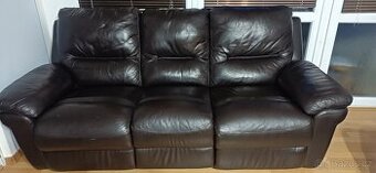 Kožená pohovka + 2 křesla