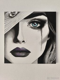 Ručně malovaný obraz ženy