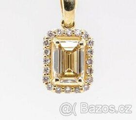 Krásný 14K přívěšek s diamanty 0,97ct - certifikát AIG