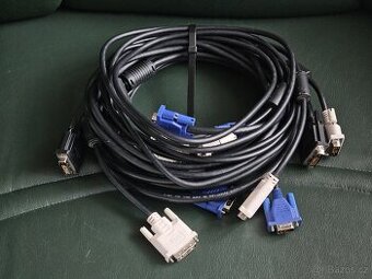 Kabely k monitoru - DVI, VGA