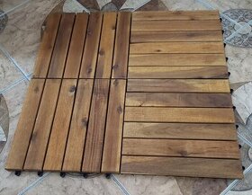Dřevěná dlaždice 30 x 30 cm klick systém akácie