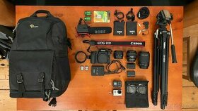 Canon 80D, gimbal, mikrofony, batoh a další + GoPro Zdarma