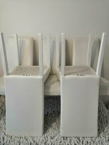 Židle Jídelní bílá koženka - 1
