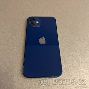 iPhone 12 128GB modrý, pěkný stav, 12 měsíců záruka