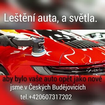 leštění, čištění interiérů, lakování