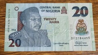 Bankovka Nigeria z roku 2016, 20 naira - 1