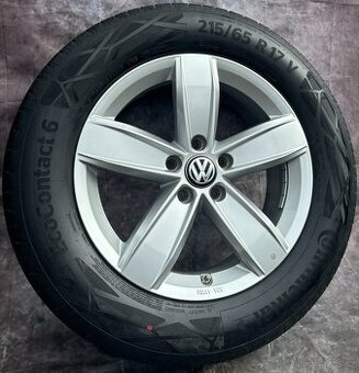 Originální Alu kola 5x112 VW Tiguan 215/65/17 letní TPMS