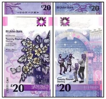 Severní Irsko - 20 Liber bankovka, 2021, UNC
