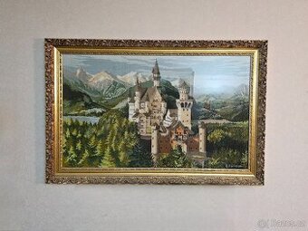 Gobelinový obraz zámek Neuschwanstein