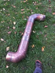 Měděný kouřovod pr. 150/130mm do místnosti