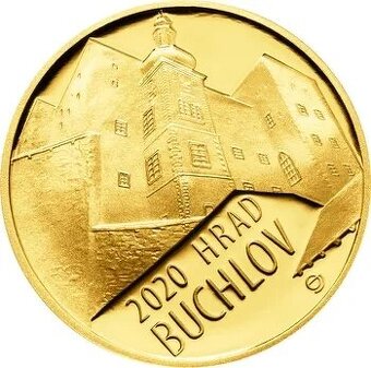 zlatá mince 5000,-Kč hrad Buchlov