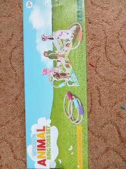 Dětská dřevěná hra - házení kroužků