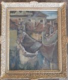 Sleva  - Emil Pitter-Pohled na pražské střechy.