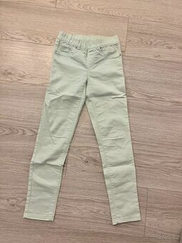 Kalhoty dívčí světle zelené