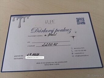 Poukaz 2200Kč na focení a pronájem