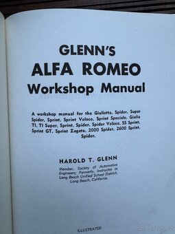 ALFA ROMEO montážní manualy SPIDER GIULIETTA 2600 GIULIA GTV