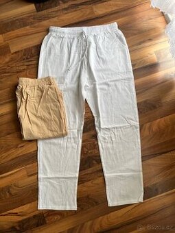 Panské dlouhé letní kalhoty - vel. XL