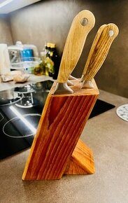 Tescoma FEELWOOD knife block, with 5 knives
