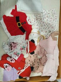 Vánoční oblečení pro dvojčata holky 0-3m