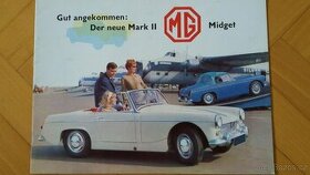 Starý prospekt MG Midget Mark II z roku 1964