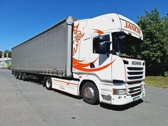 Tahač Scania R410 + Kögel SN 24 lowdeck