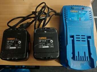 NAREX 2x Akumulátor AP14LE + nabíječka AN-UNI C