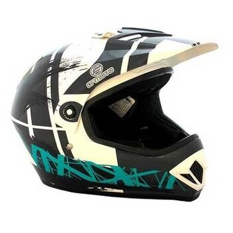 Motokrosová helma CFMOTO CFH38 - černá/bílá/modrá vel. L