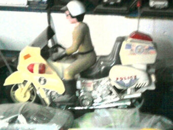 Stará Retro HRAČKA-Veľký motocykel na batérie (80té roky)