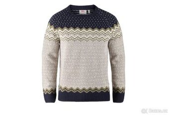 Vlněný svetr Fjallraven Ovik Knit Sweater W Navy - 1