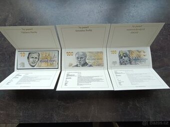 Pamětní bankovky Václav Havel-Antonín Švehla-Svatý Václav