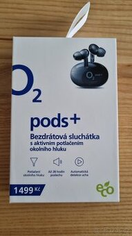 O2 Pods+ s ANC Úplně Nová Nerozbalená Vhodná jako dárek