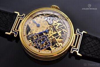 Exkluzivní starožitné skeletové hodinky OMEGA 1914