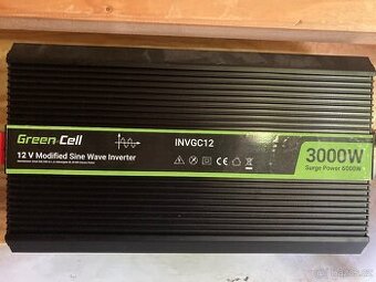 Měnič z 12V na 230V Green Cell  3000/6000W