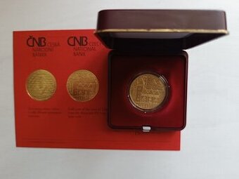 Pamětní zlatá mince město Tábor bk