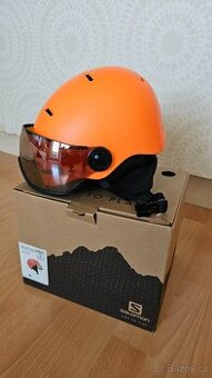 Dětská lyžařská helma Salomon Grom Visor / oranžová / M - 7.