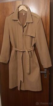 Trenčkot,  kabát, béžový,  vel. 38, M-L