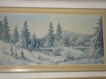 VELKÁ ZIMNÍ KRAJINA-OLEJOMALBA