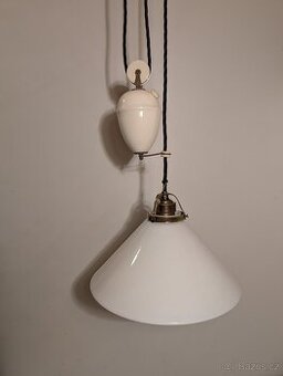 porcelánová stahovačka, bílé stínidlo, TOP stav