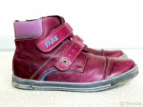 Dívčí celoroční kožené kotníkové boty Fare 34