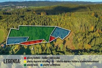 Prodej souboru pozemků v Dlouhém Mostě u Liberce – klidná lo
