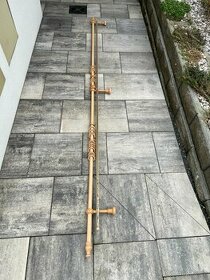 Dřevěná dvouřadá garnýž délka 3m