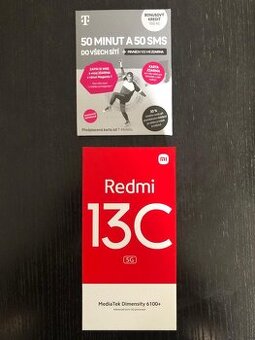 Redmi 13c 4gb ram 128gb rom + předplacená karta T-mobilu