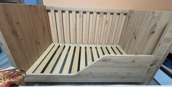Dětská postýlka 60x120 cm AMELIA – dub