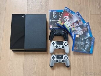 SONY PlayStation 4 (PS4) – 500 GB | 3 ovladače | 5 her
