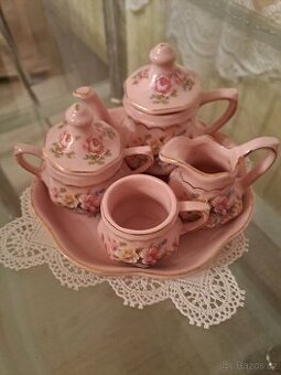 sada porcelánová růžová