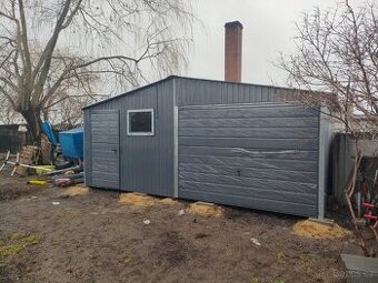 Plechová garáž 5,5x5m