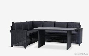 Rohová sedací souprava JYSK + 4 židle