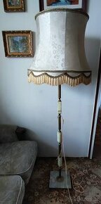 Starožitná mosazná stojací lampa - 1