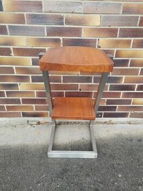 Barová židle nerez dřevo